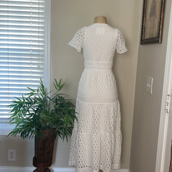 ANTHROPOLOGIE The Somerset Collection Eyelet Edition Maxi Dress White Size XXS - Picture 11 of 15